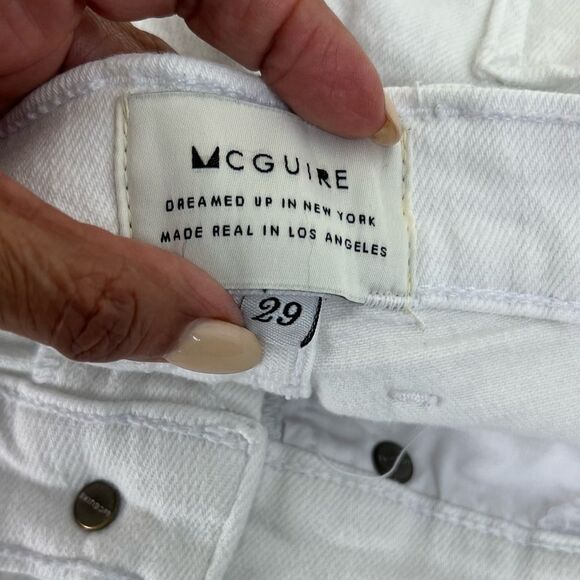 Anthropologie McGuire Ginsburg Bootcut High Rise White Jeans - Picture 11 of 16